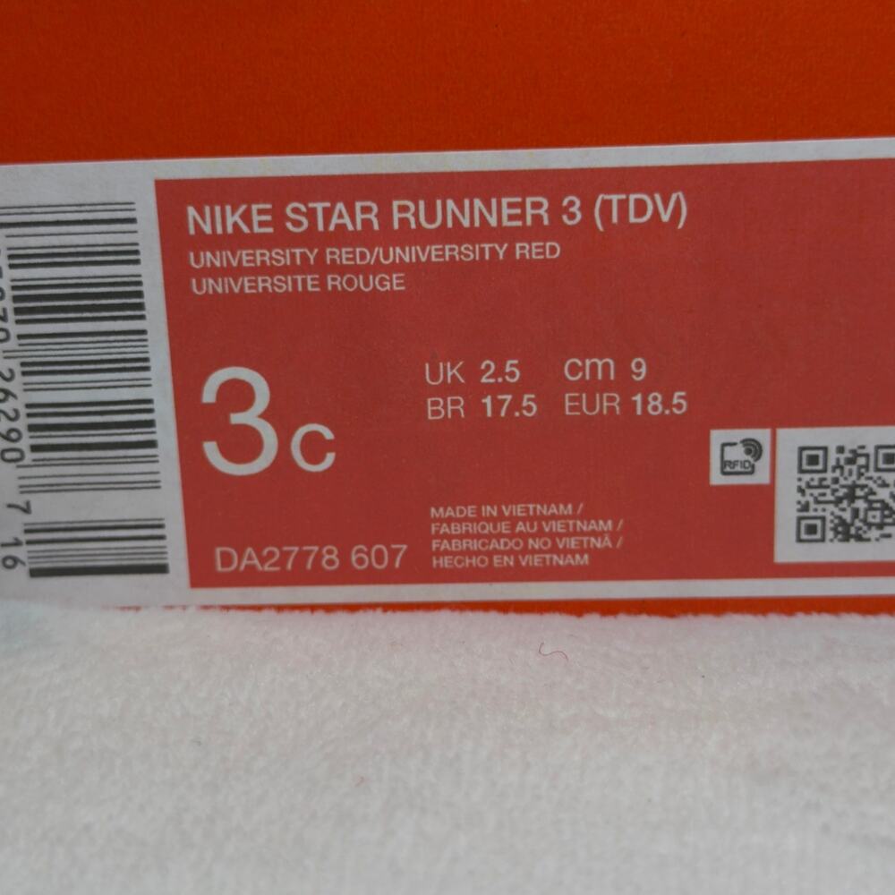 Nike Star Runner 3 TD “University Red White” – DA2778-607 | 3C - Picture 10 of 12